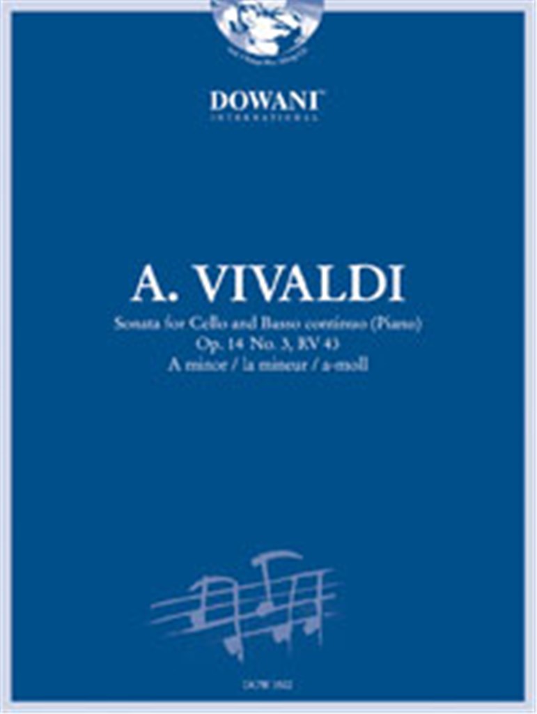 Sonata for Cello and BC Op.14 No.3,RV43 in a minor